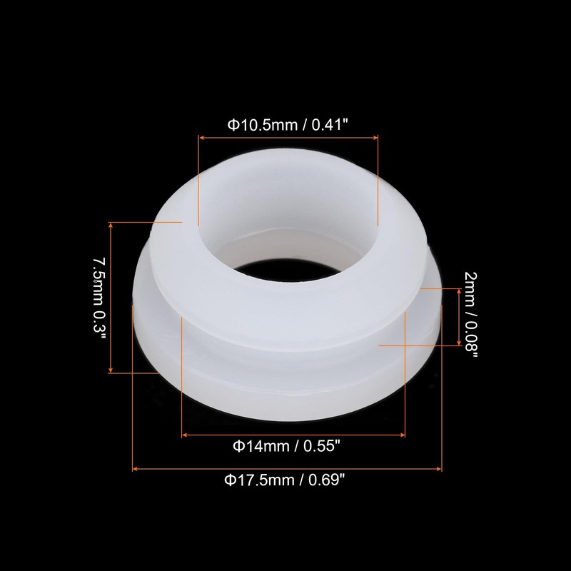 QUARKZMAN Pack of 10 Snap Rubber Grommet Plug Mount Diameter