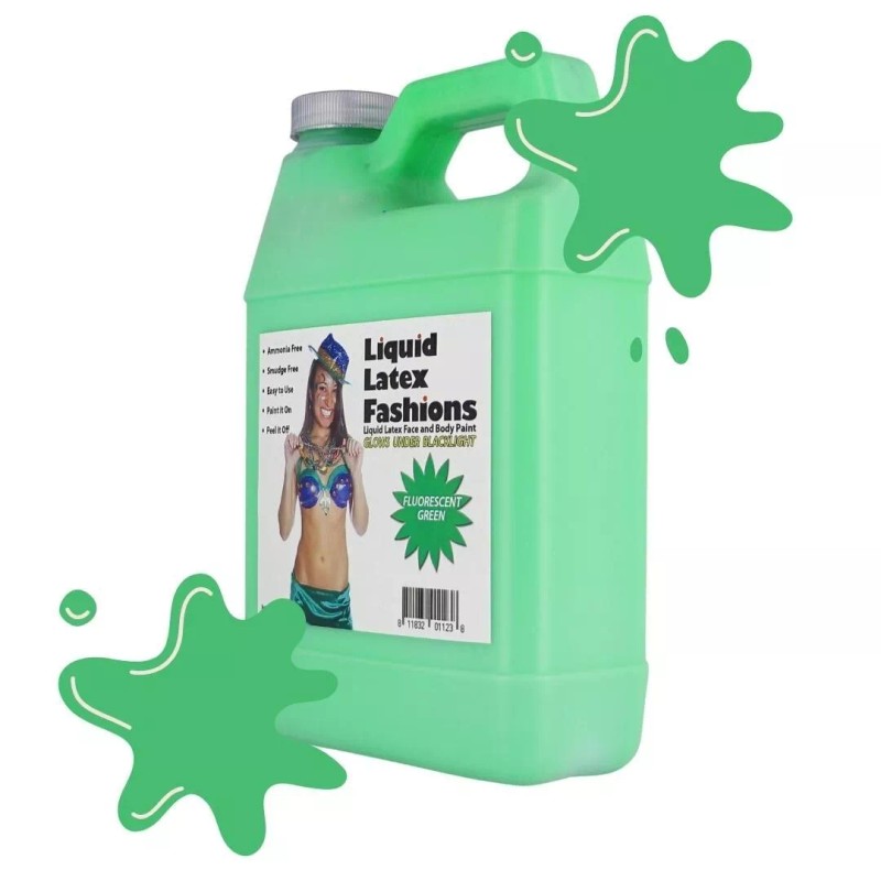 Liquid Latex Fluorescent Green 32 Fl Oz - Liquid Latex