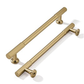 khtumeware 6 Inch Hole Center 10 Pack Champagne Bronze Heavy Duty Solid Satin Brass Cabinet Pulls, Kitchen Drawer Handles, for Dresser cabinets, cabinets