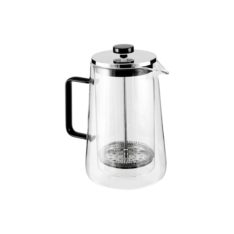 Maxwell & Williams Blend Noir Double Wall Plunger 1L Clr/Blk