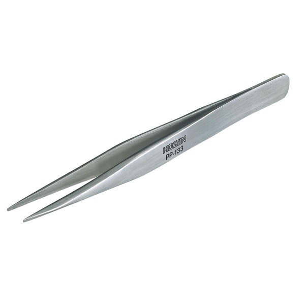 Hozan PP-133 Hybrid Series Tweezers, Plate Thickness: 0.09 inch (2.3 mm), High Strength Tweezers, Combines Precision and Rigidity, Tip Width 0.05 inch (1.2 mm)