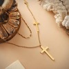 SELENICHAST Cross Necklace for Women, 18k Gold/Silver Plated Cross Pendant