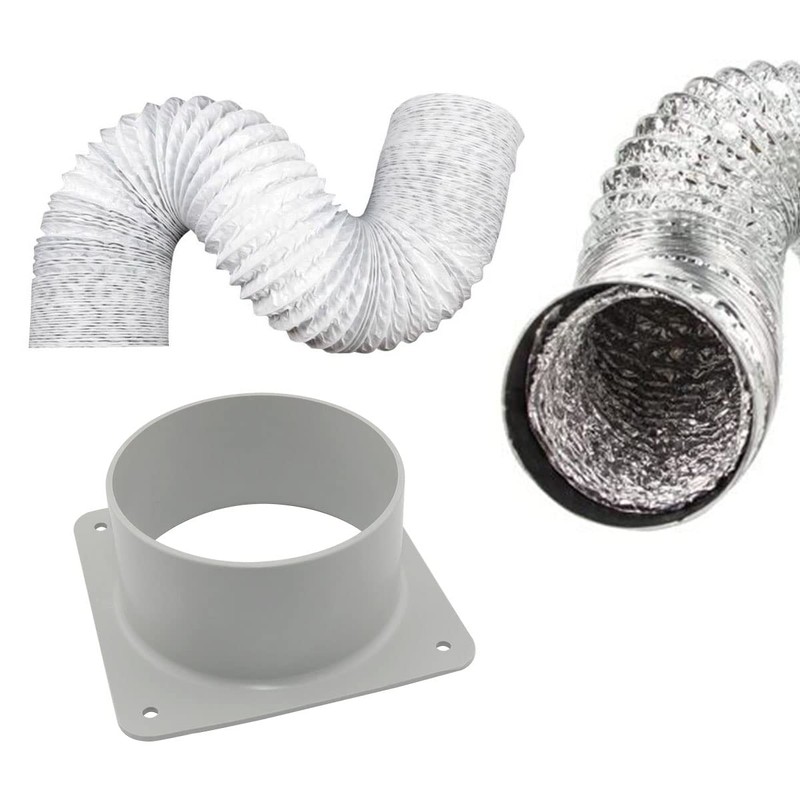 DGHAOP Dryer Vent Wall Plate Gray 4.5"/115mm ABS Plastic Air