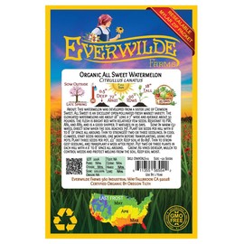 Everwilde Farms - 20 Organic All Sweet Watermelon Seeds - Gold Vault Packet