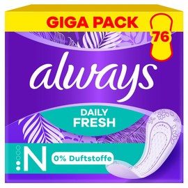30% Sparen bei Kauf von 3X - Always Daily Fresh Slipeinlagen Damen Normal (76 Binden), Gigapack, ohne Duft