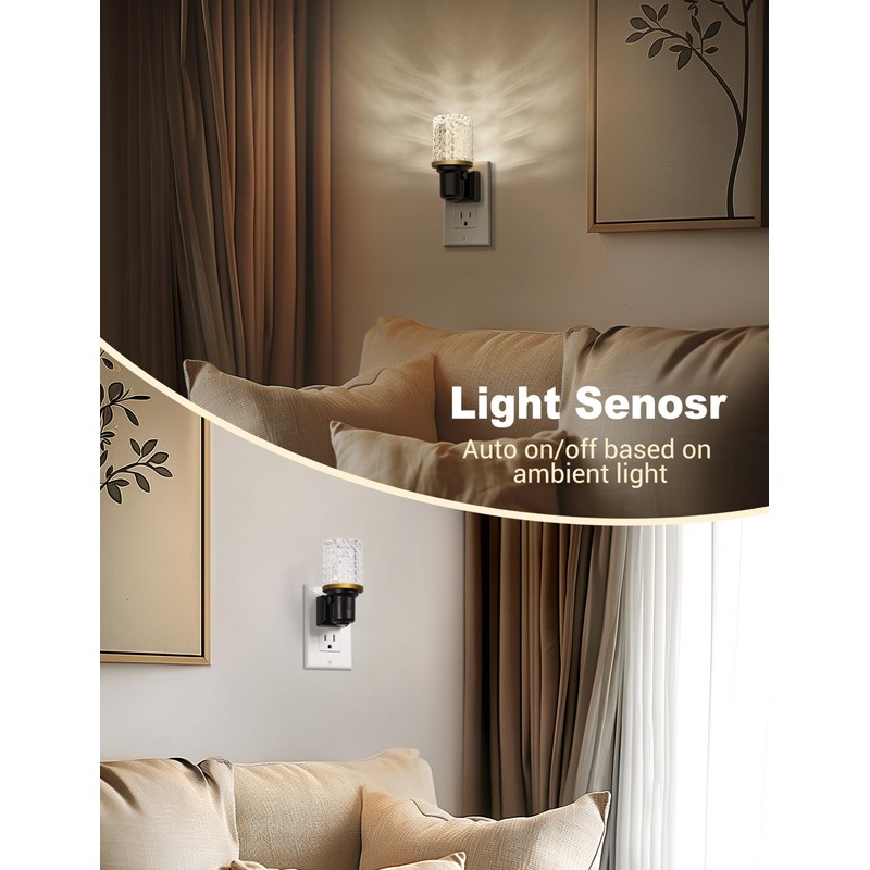 JandCase LED Night Light, Dimmable Night Lights Plug into Wall,