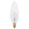 Satco A3682 130V Candelabra Base 25-Watt B9.5 Light Bulb, Clear