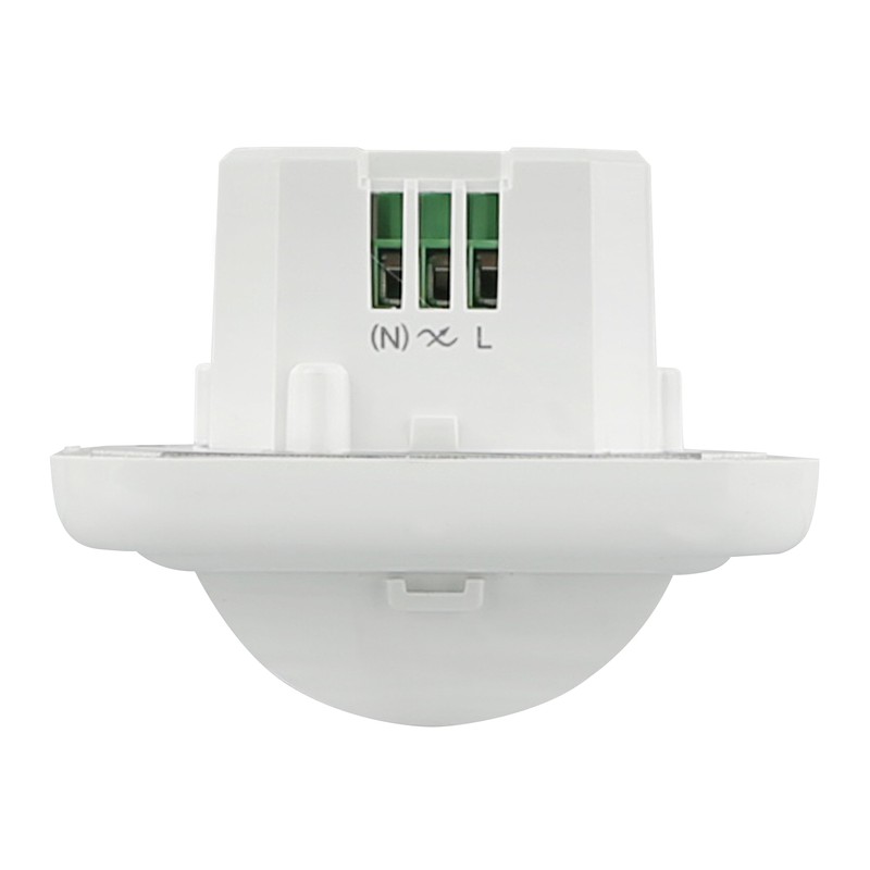 Huber Motion 180° Motion Detector, White, Recessed, Flush-Mounted, Energy-Efficient