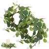 Alipis Candle Wreath Rings, Artificial Eucalyptus Leaves Wreath Nordic Candle