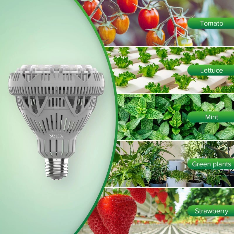 SANSI 300W Equiv. LED Grow Light Bulb Sunlike Full Spectrum