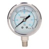 Pressure Gauge Stainless Steel Vibration Resistant Oil Manometer 1/4in NPT