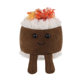 Apricot Lamb Food Sushi Roll Plush Toys for Children, Soft Cute Cuddly Toy for Baby Girls and Boys, Fluffy Food Sushi Roll, Brown, 8 cm