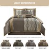 Stratford Park 7 Piece Grey Gold Comforter Set, Queen Size