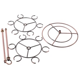 couponhub Metal Wine Glass Flight Server Stand,Elegant Freestanding Glasses Display with 12 Holders,Tree Stemware Glass Rack Countertop Wine Glass Holder Tabletop Stemware Storage Rack