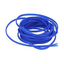 Bowden Cable Cover Blue Braided Hose Length 5 m