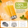 Luxgola 20oz Reusable Glass Juice Bottles with Lids, Wide Mouth,