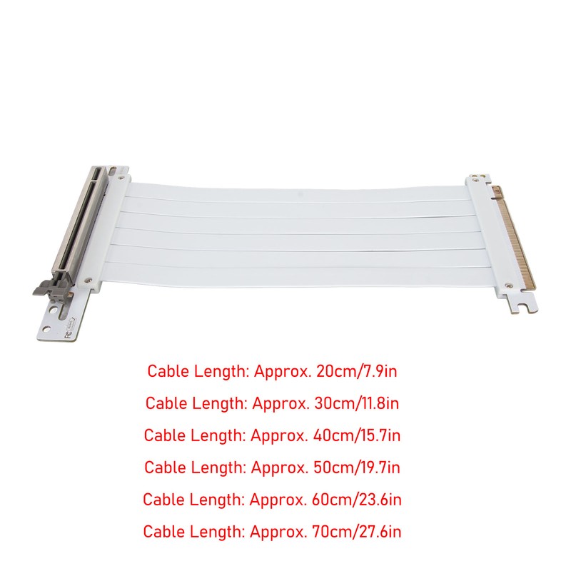 PCIE 3.0 X16 Riser Cable High Speed Flexible 90 Degree