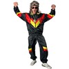 Foxxeo 80s Tracksuit Costume for Men - Black Red Yellow