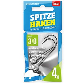 Lieblingsköder Pointed hook 3/0-2 jig heads, weight: 4 g
