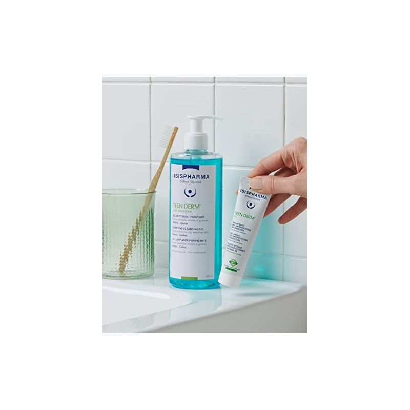 Isispharma Teen derm Gel Sensitive 250 ml, gel de limpieza