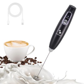 BEPER P102SBA009 Frullino Montalatte Elettrico Ricaricabile, Montalatte con frusta in Acciaio Inox Rimovibile, USB Incluso, Autonomia 40 Minuti, Ideale per Latte, Matcha, Cioccolata e Cappuccino