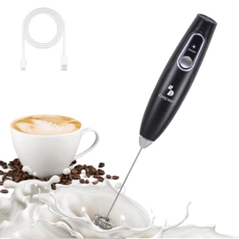 BEPER P102SBA009 Frullino Montalatte Elettrico Ricaricabile, Montalatte con frusta in Acciaio Inox Rimovibile, USB Incluso, Autonomia 40 Minuti, Ideale per Latte, Matcha, Cioccolata e Cappuccino
