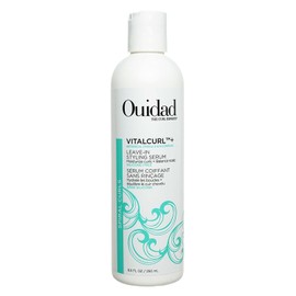Ouidad VitalCurl + Suero para el cabello sin enjuague, 8.5 onzas, suero hidratante ligero para cabello rizado y cuero cabelludo, moldeador o tratamiento multiusos de secado al aire, restaura hebras, agrega brillo, todos los tipos de rizos