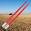 Hay Spear 49 Inch Red Coated Bale Spike Quick Attach