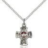 Heartland Store Women's Sterling Silver 5 Way Cross Pendant with