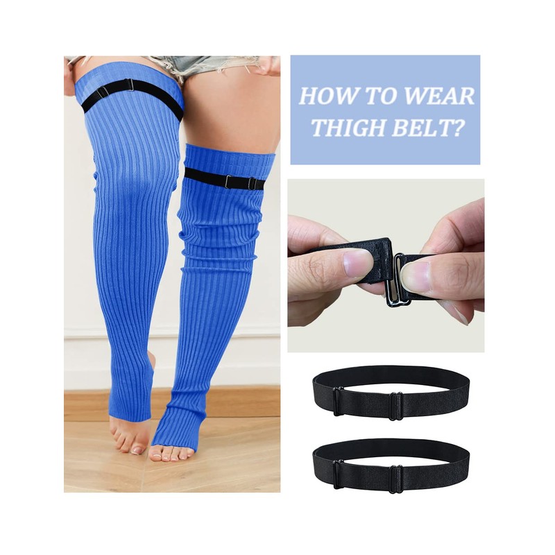 v28 Plus Size Knit Leg Warmer Women Thick Thigh High