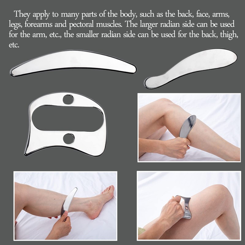lianjindun （8 PCS） Stainless Steel Gua Sha Set, IASTM Tool