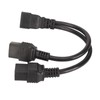 IEC320 C19 to C20 Cable, Dual IEC320-C19 Female to IEC320-C20