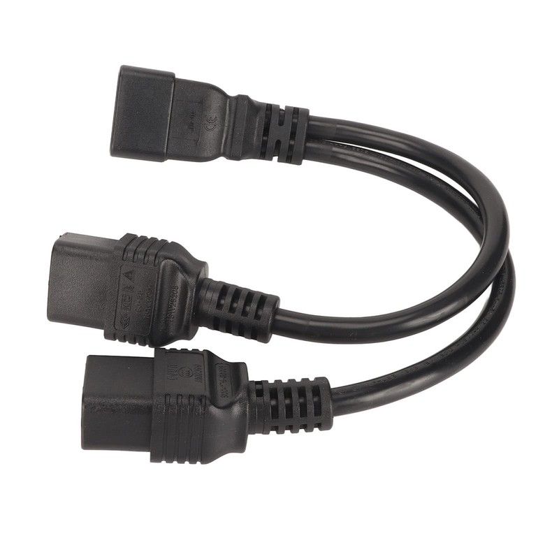 IEC320 C19 to C20 Cable, Dual IEC320-C19 Female to IEC320-C20