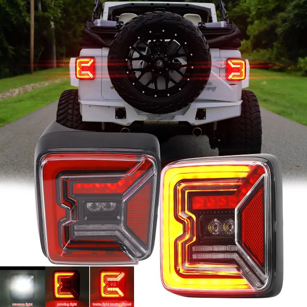 Amonly 2x LED Tail Lights Turn Signal Running Reverse For