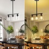 ROCUNSI 3-Light Kitchen Island Lighting, Black Pendant Light Fixture, Farmhouse