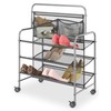 Whitmor 4-Tier Metal & Mesh Shoe Rack, Gunmetal