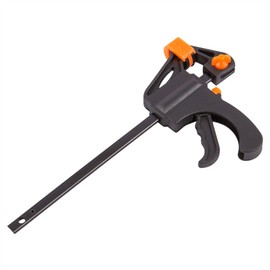 Blackspur 1x Black 152mm Ratchet Bar Clamp & Spreader - Medium Long Heavy-Duty Quick Release Woodwork Woodworking Wood Grip Set