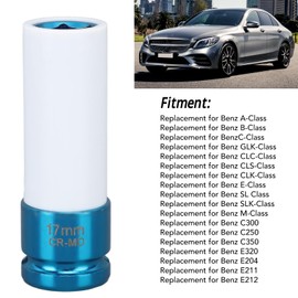 Lug Nut Screw Removal Key, Easy to Use Anti Theft Widely Applicable Wheel Locking Nut Key for E204 (with Socket)