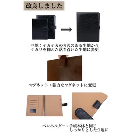 Raccolta Luce B5 26 Hole Organizer Ring Size 0.7 inches (19 mm), Loose Leaf Magnetic Button, Easy to Use, Black, Brown, Orange, Height 10.8 inches (275 mm), Width 8.3 inches (210 mm) (Orange)