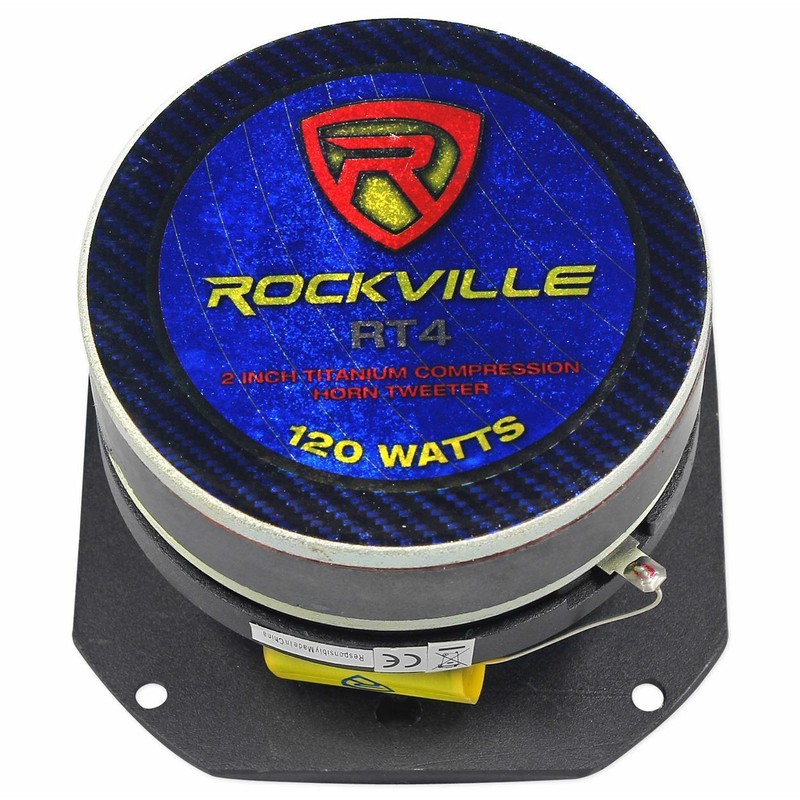 NA 2) Rockville RT4 2" Home Theater Tweeters Titanium Compression