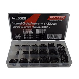 Tool Hub 9820 Internal Circlip Set. 300pc assorted retaining Cir Clips/small sized Circlips