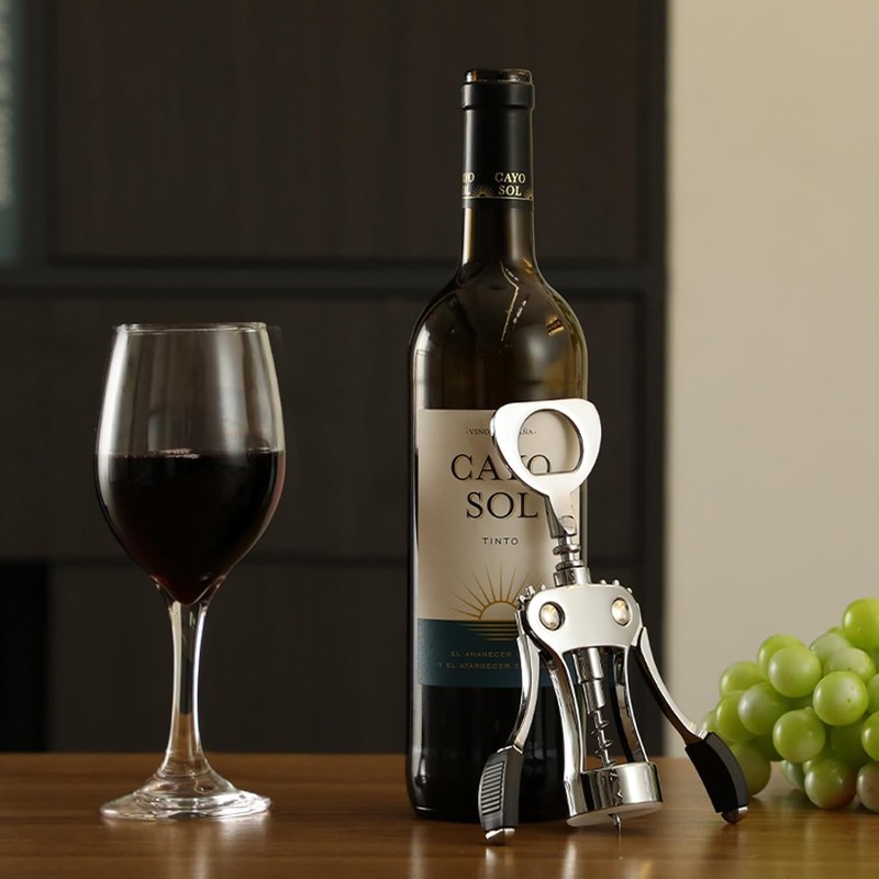 PQCLXUYA Wine Opener Gift Set, Zinc Alloy Premium Wing Corkscrew