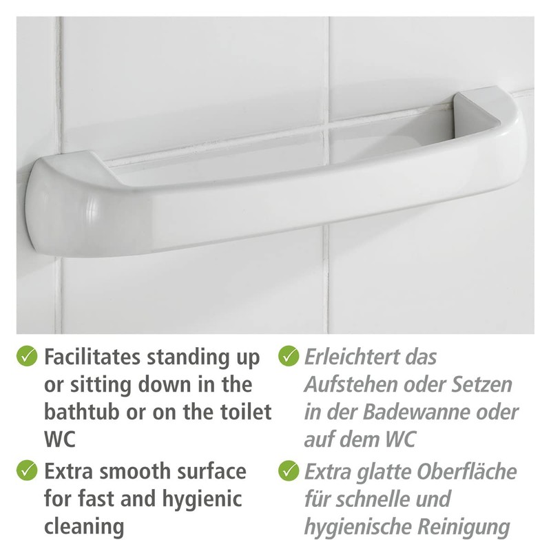 WENKO 19900100 Bath grip Pure, Plastic ABS, 28.5 x 5