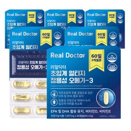 Real Doctor Supercritical Altige Enteric Coated Omega 3 Vitamin D E Blood Circulation Improvement Bone Health 60 Capsules, 6 Pieces / 리얼닥터 초임계 알티지 장용성 오메가3 비타민D E 혈행개선 뼈건강 60캡슐, 6개