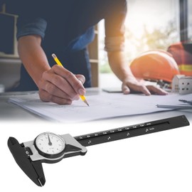 Caliper, 6inch 150mm Dial Caliper, Dual Reading Scale Metric Inch Dial Vernier Caliper, Professional Measuring Tool for Office, Store, Farm, School, Family, Depth and Step Measure