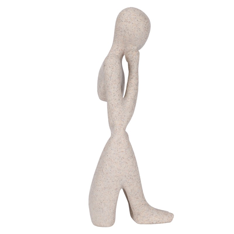 Resin Thinker Sculpture Abstract Statue Collectible Figurine Home Office Desktop