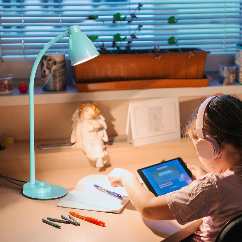 BOHON LED Desk Lamp with USB Charging Port, 3 Color