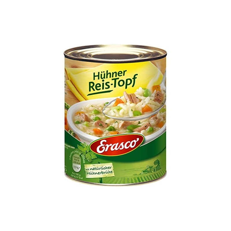 Erasco Chicken Rice Pot with Fresh Carrots and Herbs 800