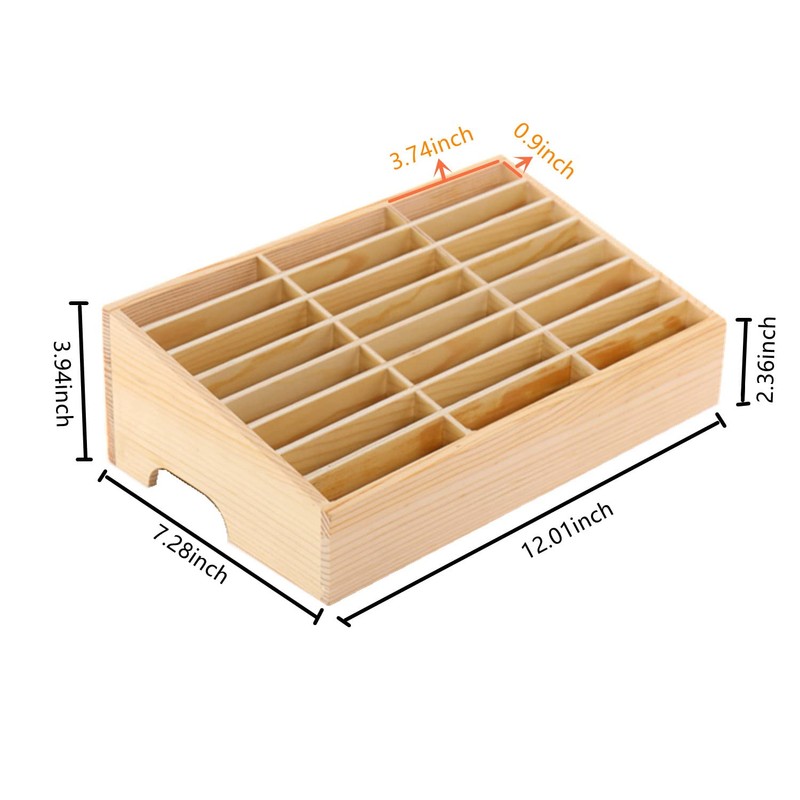 XICHENGSHIDAI Wooden Cell Phone Holder Mobile Phone Storage Box Desktop