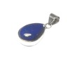 Teardrop Afghanistani Lapis Lazuli Sterling Silver 925 Gemstone Pendant -